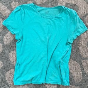Light teal casual tee